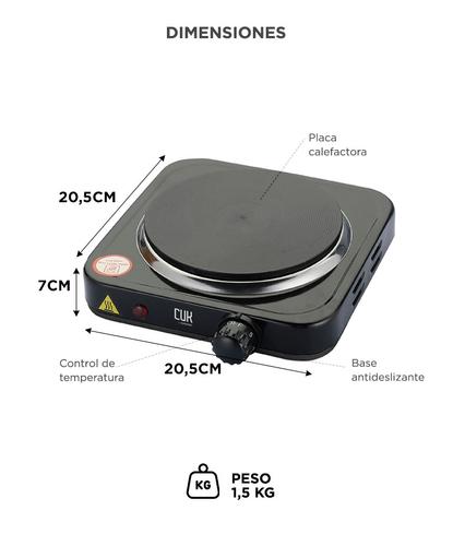 Anafe Eléctrico Cuk by Gadnic 1 Hornalla 1000W Usado - 4