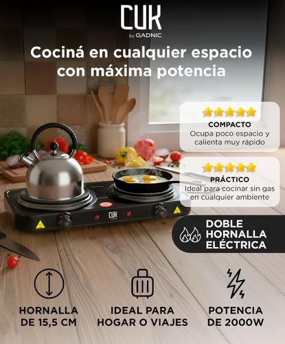 Anafe eléctrico Cuk by Gadnic 2 Hornallas 2000W - 1