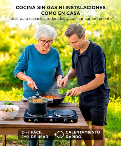 Anafe eléctrico Cuk by Gadnic 2 Hornallas 2000W - 2