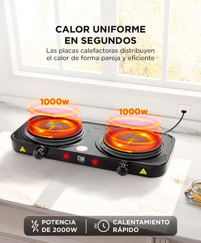 Anafe eléctrico Cuk by Gadnic 2 Hornallas 2000W - 3