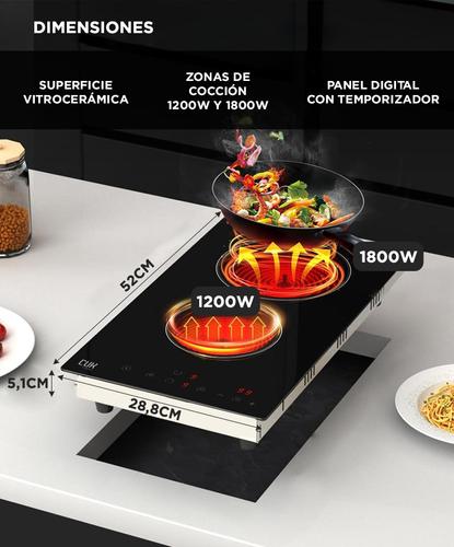Anafe Vitrocerámico Cuk by Gadnic Eléctrico 2 Hornallas - 3