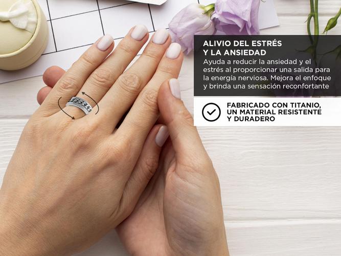 Anillo Titanio Giratorio Gadnic Anti Estrés Ansiedad - 2