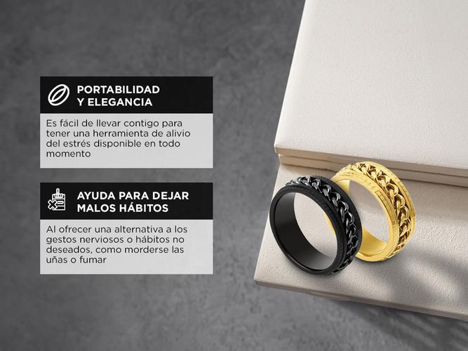 Anillo Titanio Giratorio Gadnic Anti Estrés Ansiedad - 3