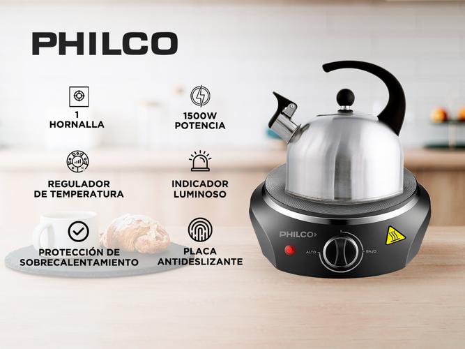 Anafe Eléctrico Philco 1 Hornalla Placa Antideslizante 1500W - 1