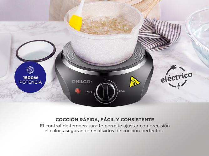 Anafe Eléctrico Philco 1 Hornalla Placa Antideslizante 1500W - 2