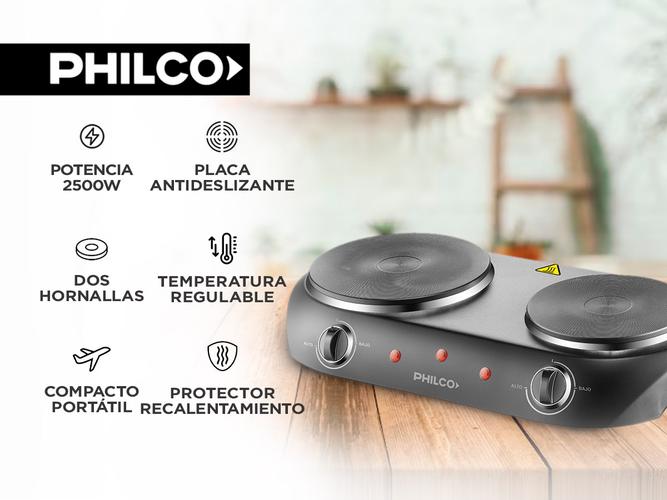 Anafe Eléctrico Philco 2 Hornallas Placa Antideslizante 2500W  - 1