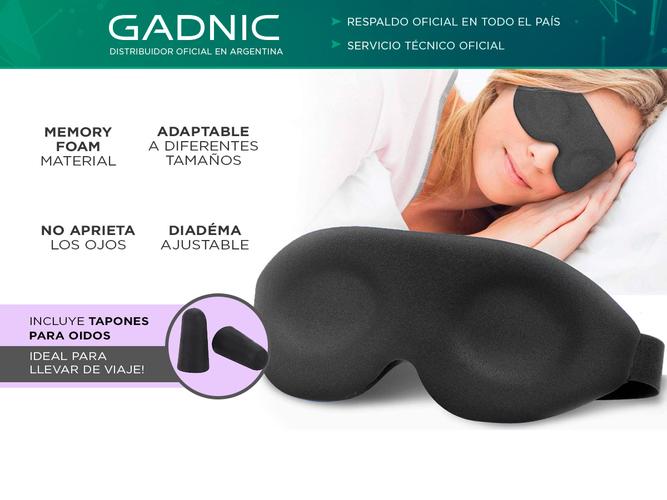 Antifaz Mascara Para Dormir Memory Foam + Tapones de Oído  - 1