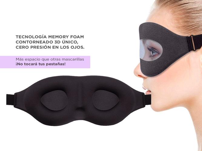 Antifaz Mascara Para Dormir Memory Foam + Tapones de Oído  - 2