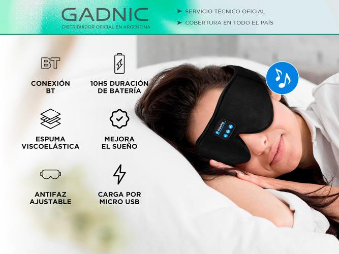 Auriculares Antifaz Para Dormir Gadnic AN2BT Refrigerante  - 1