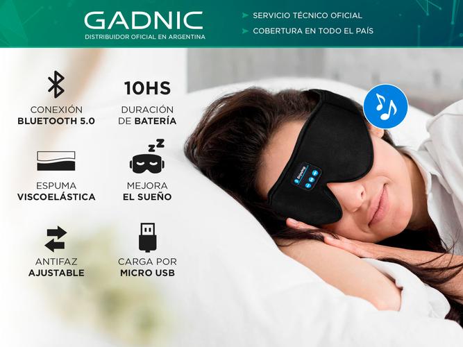 Kit de sueño profundo gadnic antifaz bluetooth + Parlante para dormir - 1
