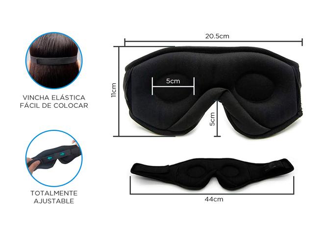 Auriculares Antifaz Para Dormir Gadnic AN2BT Refrigerante  - 4