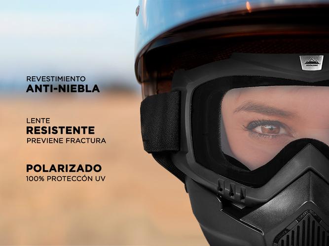 Antiparra Mascara Para Casco Abierto Gadnic - 3