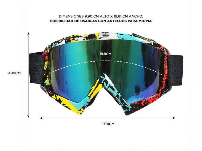 Antiparras UV Jie Polly Ski Snowboard Moto  - 6