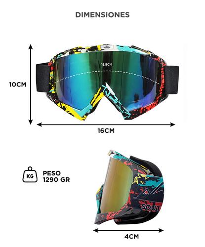 Antiparras UV Jie Polly Ski Snowboard Moto  - 5