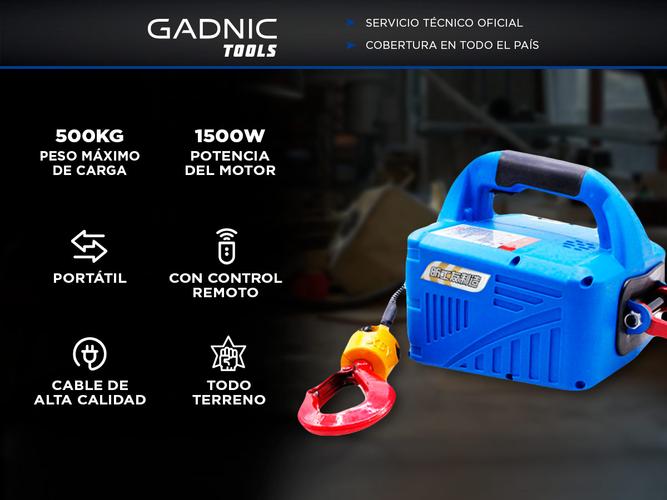 Aparejo Electrico Gadnic Portatil 500kg 8m - 1