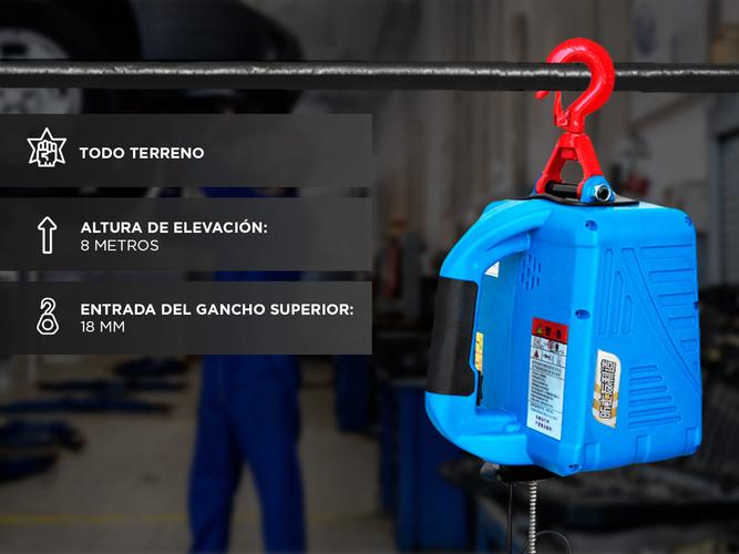 Aparejo Electrico Gadnic Portatil 500kg 8m - 2