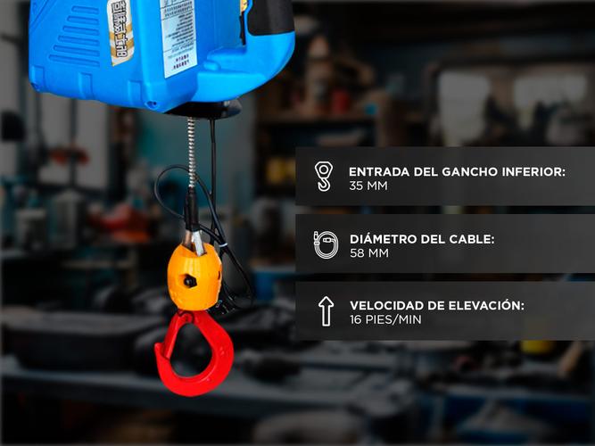 Aparejo Electrico Gadnic Portatil 500kg 8m - 3