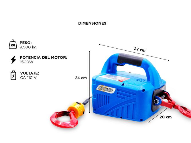 Aparejo Electrico Gadnic Portatil 500kg 8m - 5