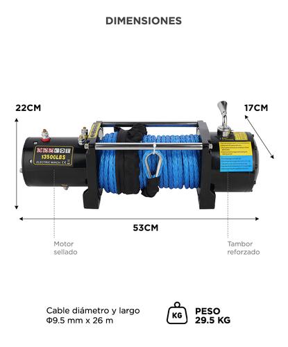 Malacate Eléctrico Gadnic 13500 LB 6136 Kg Control Remoto - 3