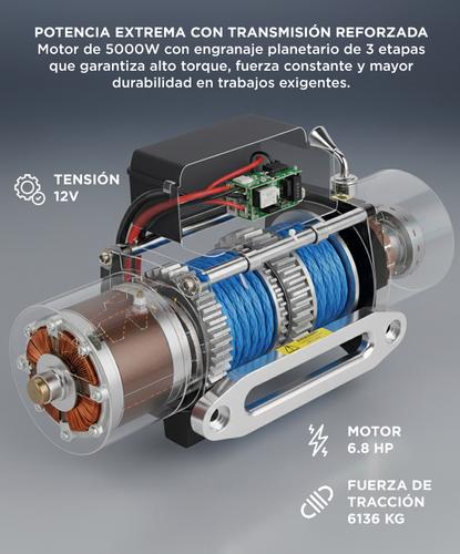 Malacate Eléctrico Gadnic 13500 LB 6136 Kg Control Remoto - 3