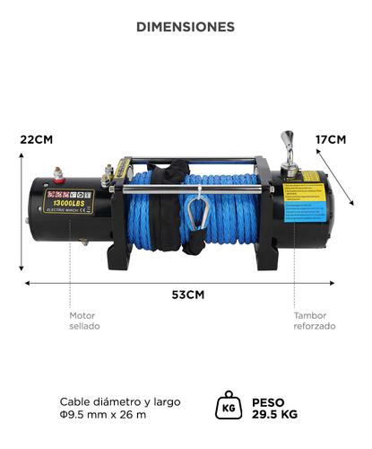 Malacate Eléctrico Gadnic 13500 LB 6136 Kg Control Remoto - 3