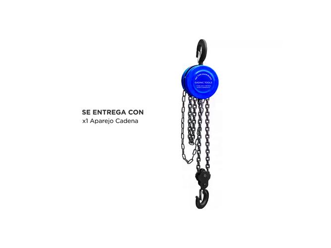 Aparejo Cadena Gadnic APM1000TN Hsz 1 Tonelada 3 Metros  - 4
