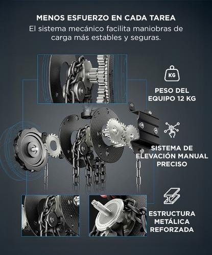 Aparejo Cadena Gadnic APM1000TN Hsz 1 Tonelada 3 Metros  - 4