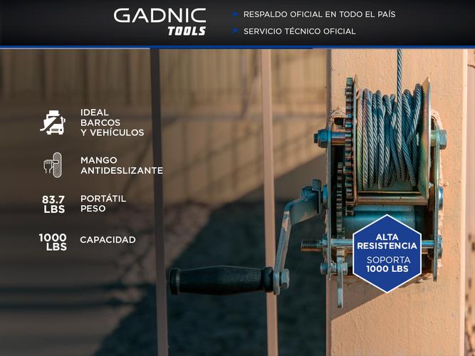  Malacate Manual Gadnic APM1000LB Portatil 1000 LBS Con Cable De 8 Metros  - 1