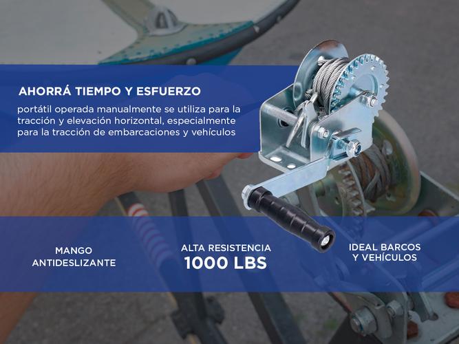  Malacate Manual Gadnic APM1000LB Portatil 1000 LBS Con Cable De 8 Metros  - 2