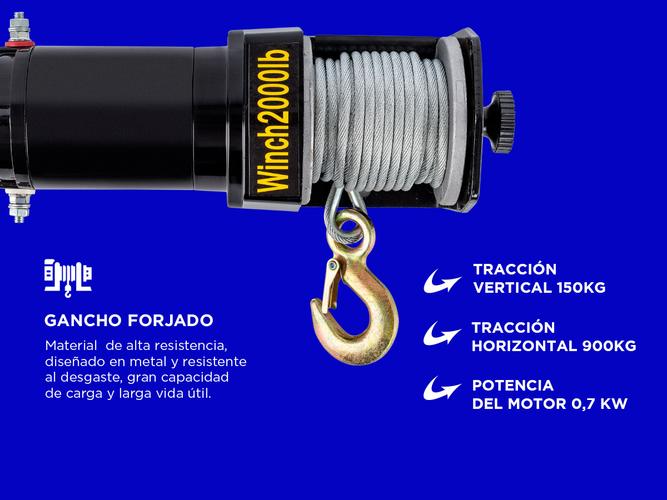 Aparejo Electrico Gadnic AP122000LB Portátil Remolque 900kg 10m Usado - 3