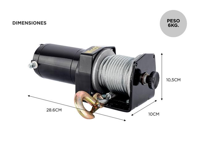 Aparejo Electrico Gadnic AP122000LB Portátil Remolque 900kg 10m - 4