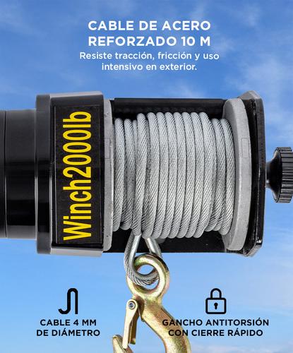 Aparejo Electrico Gadnic AP122000LB Portátil Remolque 900kg 10m - 2