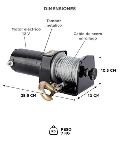 Aparejo Electrico Gadnic AP122000LB Portátil Remolque 900kg 10m - 5