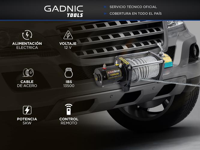 Aparejo Eléctrico Gadnic Con Cuerda de Acero 26m 12w - 1