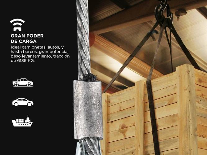 Aparejo Eléctrico Gadnic Con Cuerda de Acero 26m 12w - 4