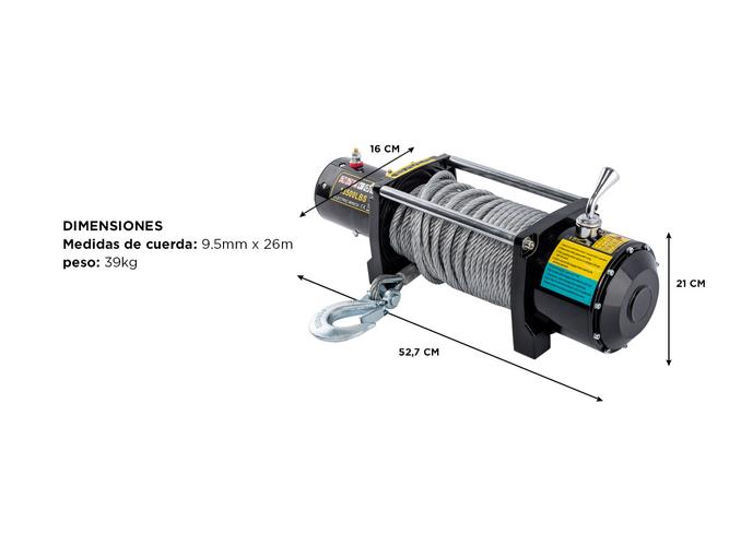 Aparejo Eléctrico Gadnic Con Cuerda de Acero 26m 12w - 5