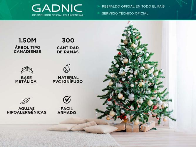 Arbol De Navidad Canadiense de Lujo 1.50mts con Base Metálica - 1