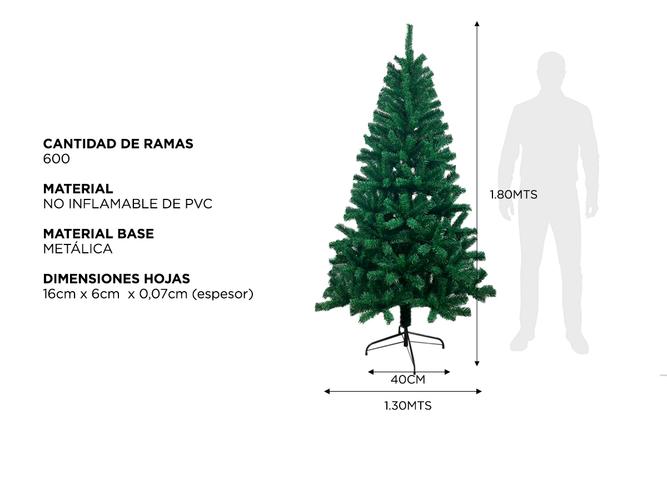 Arbol De Navidad Canadiense de Lujo 1.80mts con Base Metálica - 4