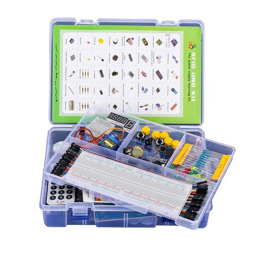  Kit Arduino Uno R3 Gadnic Compatible  Con Componentes De Robótica Para Principiantes Tablero 830 Puntos Sensores Y Maletín - 0