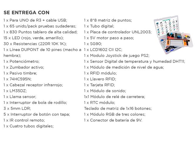 Kit Arduino Uno R3 Compatible Componentes Robotica Principiantes  - 4