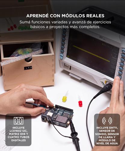  Kit Arduino Uno R3 Gadnic Compatible  Con Componentes De Robótica Para Principiantes Tablero 830 Puntos Sensores Y Maletín - 3