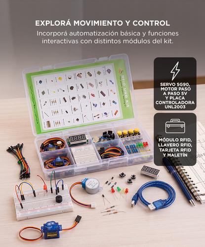 Kit Arduino Uno R3 Gadnic Compatible  Con Componentes De Robótica Para Principiantes Tablero 830 Puntos Sensores Y Maletín - 4