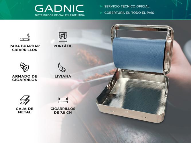 Caja Para Armar Cigarrillos Gadnic SLO12 Automatica de Metal - 1