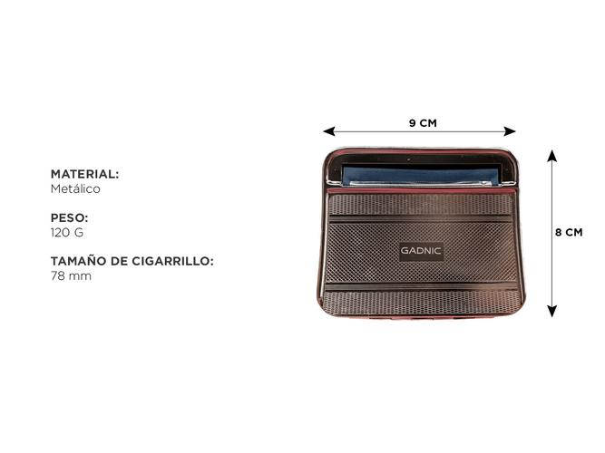 Caja Para Armar Cigarrillos Gadnic SLO12 Automatica de Metal - 3
