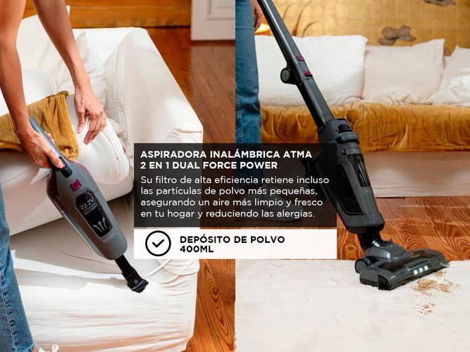 Aspiradora Inalámbrica Atma 2 en 1 Dual Force Power - 2