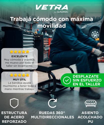 Camilla para Taller Mecanico Vetra by Gadnic Silla Con Ruedas Y Bandeja 360° - 1