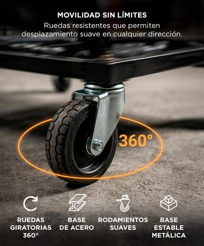 Camilla para Taller Mecanico Vetra by Gadnic Silla Con Ruedas Y Bandeja 360° - 4