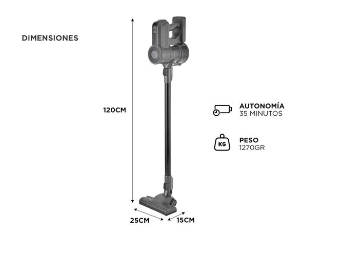Aspiradora Inalámbrica Gadnic 2 En 1 Vertical y de Mano 200W - 5