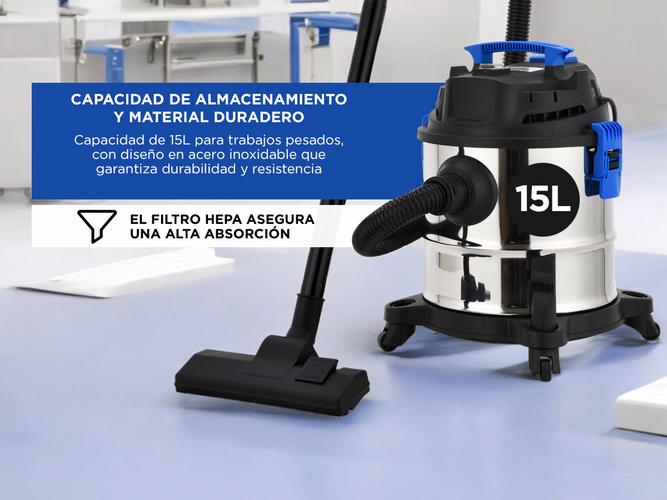 Aspiradora de Tacho Gadnic 15L Silenciosa Usado - 3
