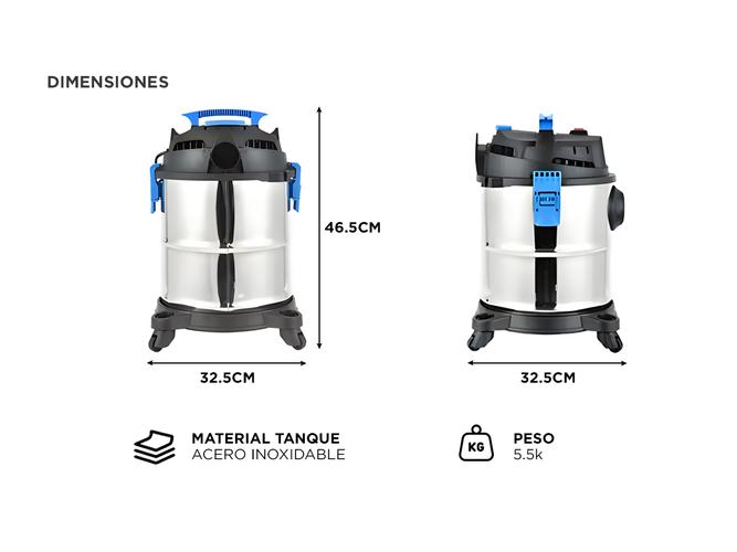 Aspiradora de Tacho Gadnic 15L Silenciosa Usado - 5